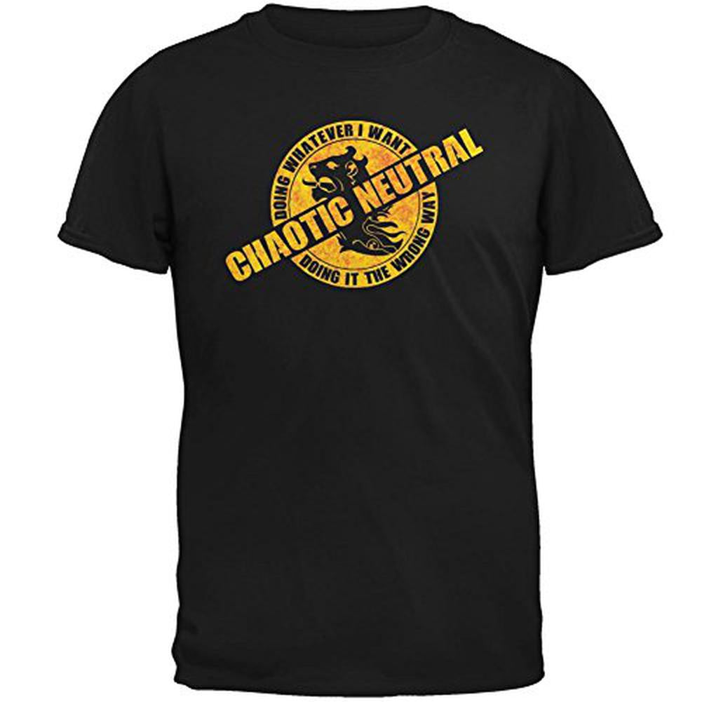Alignment Chaotic Neutral Mens T Shirt Men's T-Shirts Old Glory SM Black