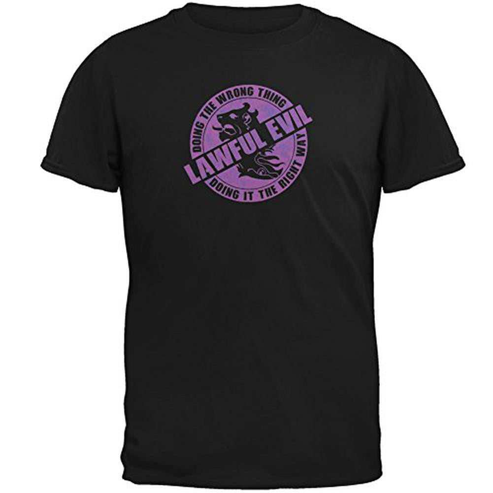 Alignment Lawful Evil Mens T Shirt Men's T-Shirts Old Glory SM Black