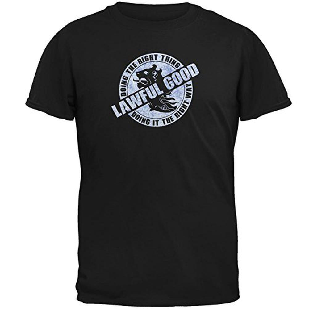 Alignment Lawful Good Mens T Shirt Men's T-Shirts Old Glory SM Black
