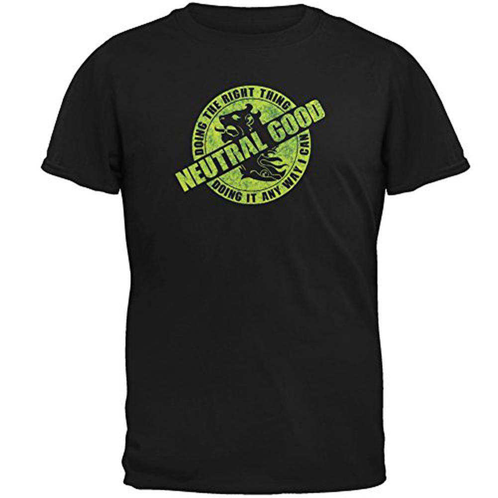 Alignment Neutral Good Mens T Shirt Men's T-Shirts Old Glory SM Black