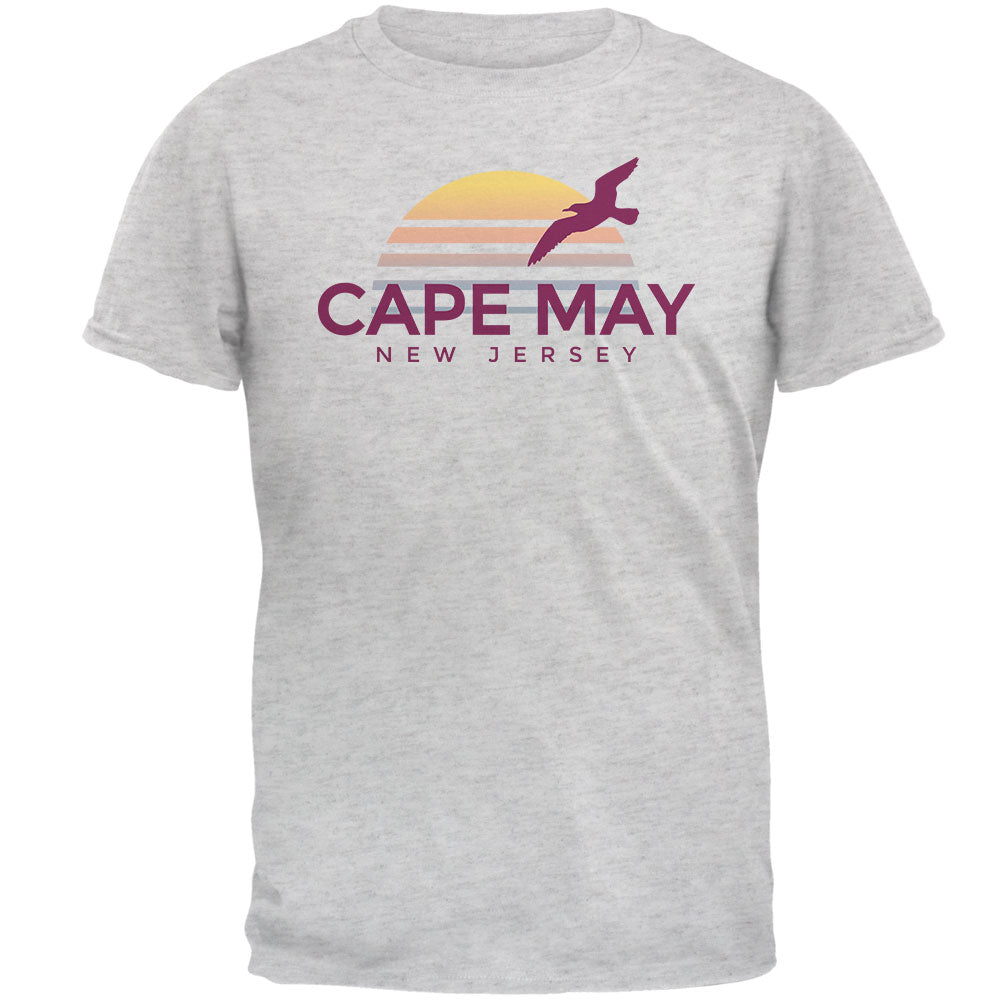 Beach Sun Cape May New Jersey Mens T Shirt Men's T-Shirts Old Glory 2XL Light Heather Grey