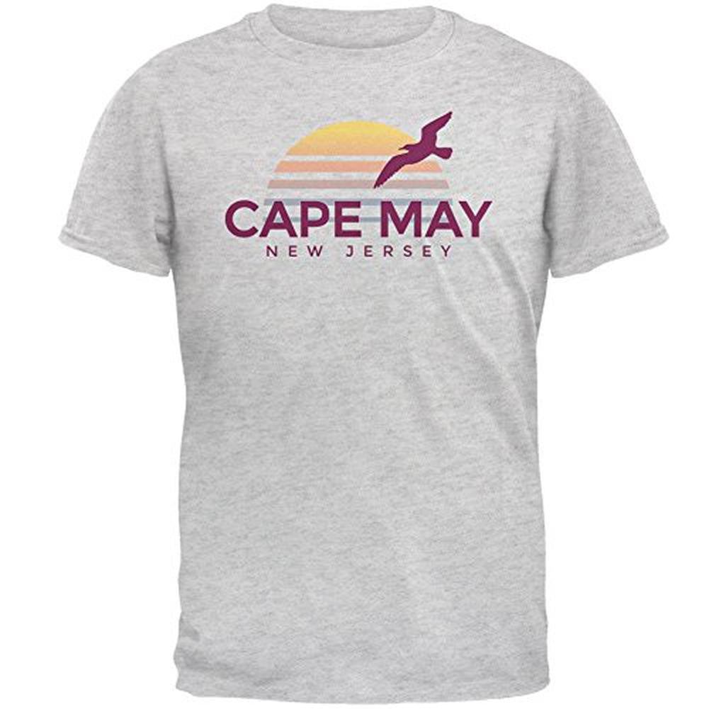 Beach Sun Cape May New Jersey Mens T Shirt Men's T-Shirts Old Glory XL Grey