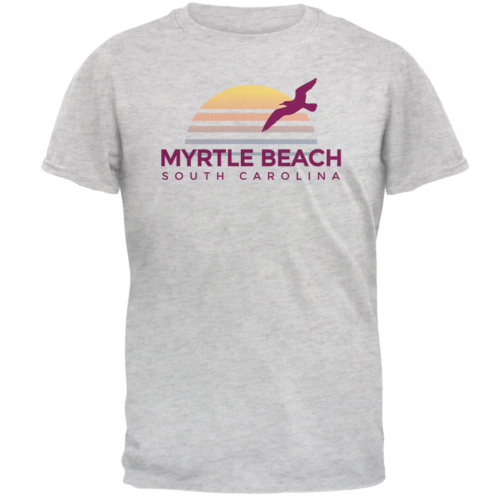 Beach Sun Myrtle Beach South Carolina Mens T Shirt Men's T-Shirts Old Glory 2XL Light Heather Grey