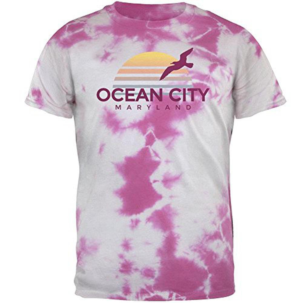 Beach Sun Ocean City Maryland Mens T Shirt Men's T-Shirts Old Glory 2XL Red