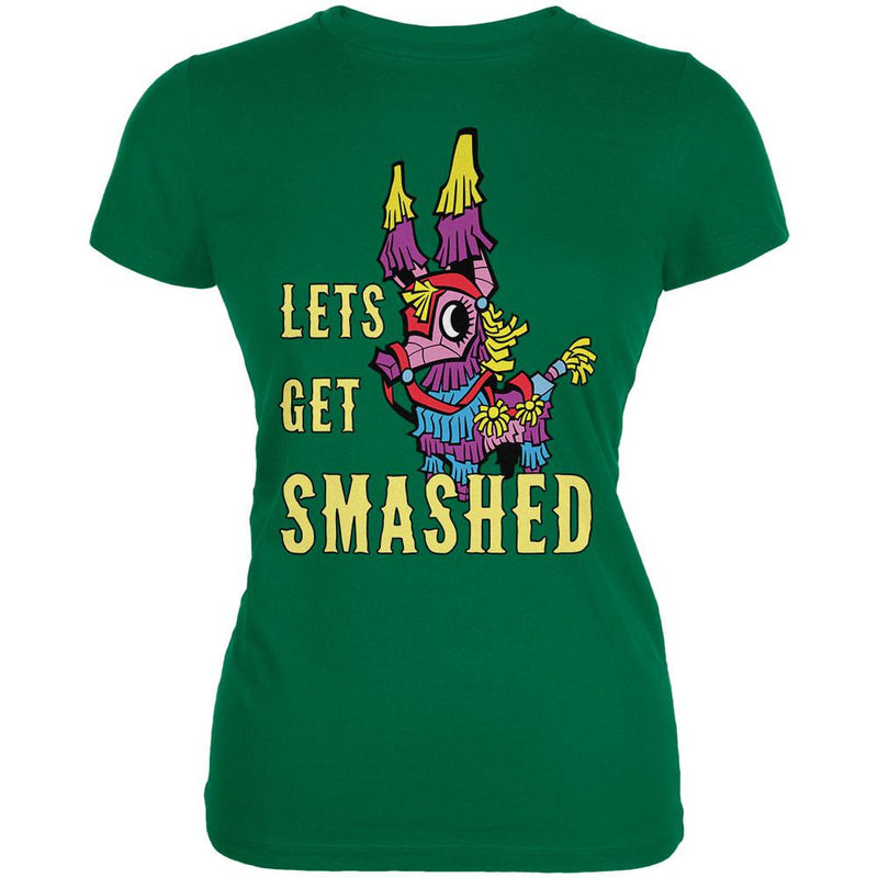 Cinco de Mayo Let's Get Smashed Juniors Soft T Shirt Juniors T-Shirts Old Glory