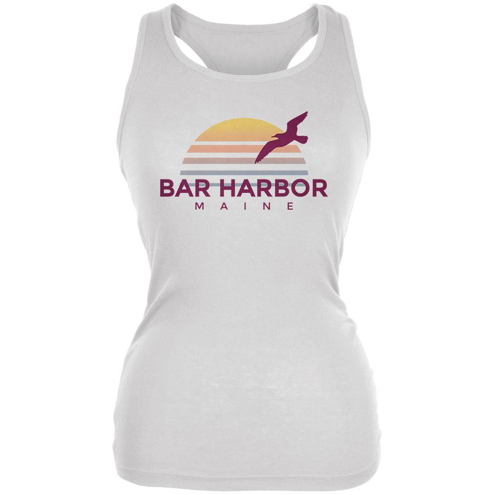 Beach Sun Bar Harbor Maine Juniors Soft Tank Top Juniors Tank Tops Old Glory 2XL White