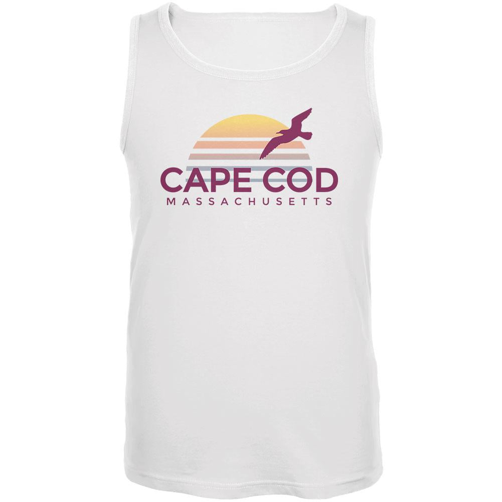Beach Sun Cape Cod Massachusetts Mens Tank Top Men's Tank Tops Old Glory 2XL White