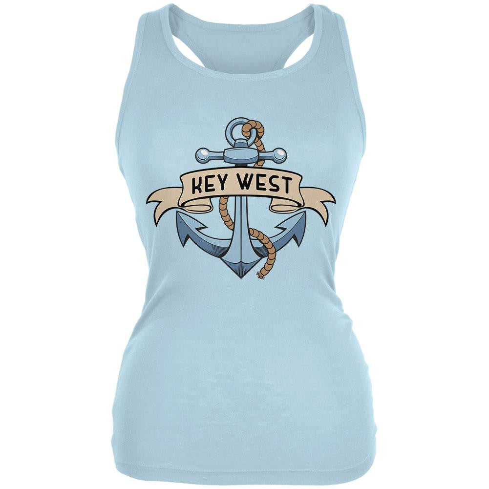 Anchor at Key West Juniors Soft Tank Top Juniors Tank Tops Old Glory 2XL Blue