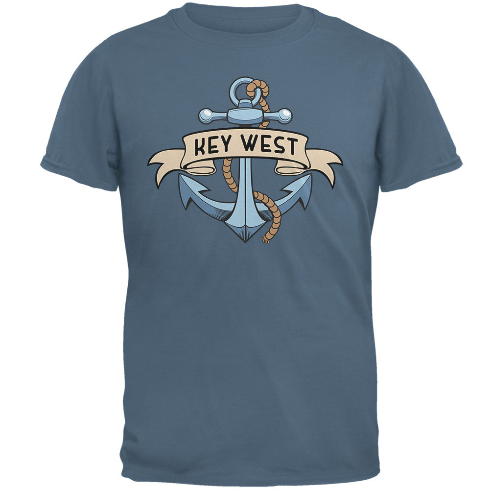 Anchor at Key West Mens T Shirt Men's T-Shirts Old Glory 2XL Indigo Blue