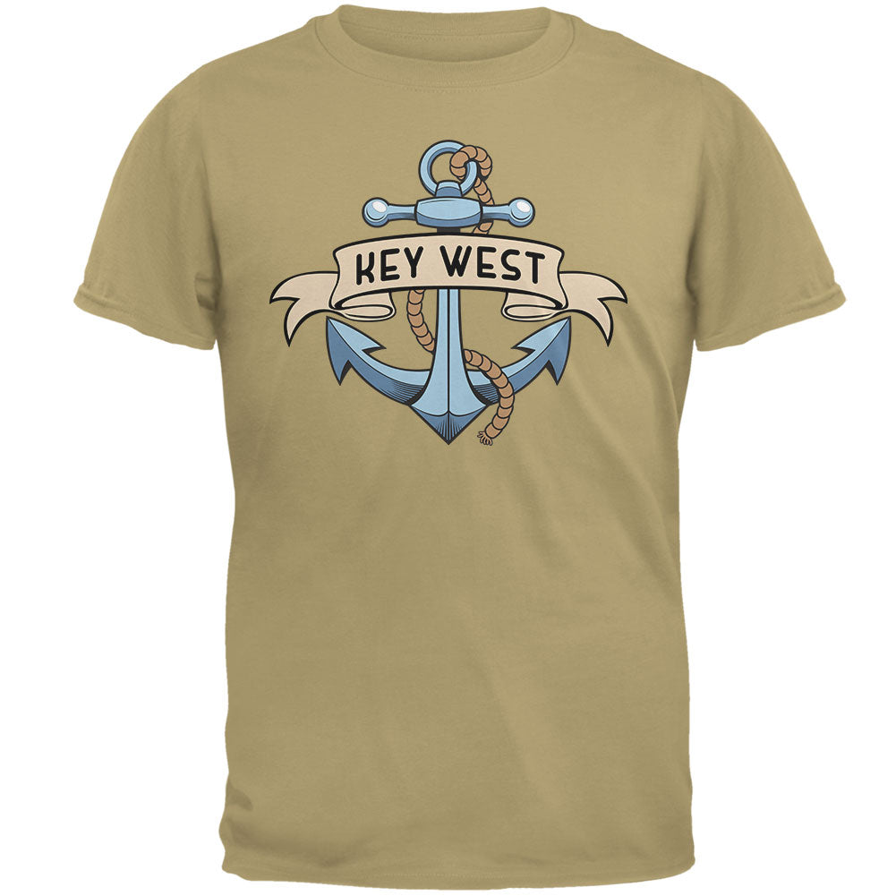 Anchor at Key West Mens T Shirt Men's T-Shirts Old Glory 2XL Beige