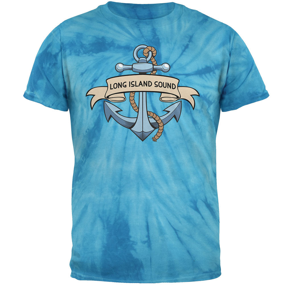 Anchor at Long Island Sound Mens T Shirt Men's T-Shirts Old Glory 2XL Blue