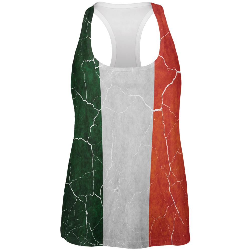 Distressed Irish Flag All Over Womens Work Out Tank Top Women's Tank Tops Old Glory 2XL Multi