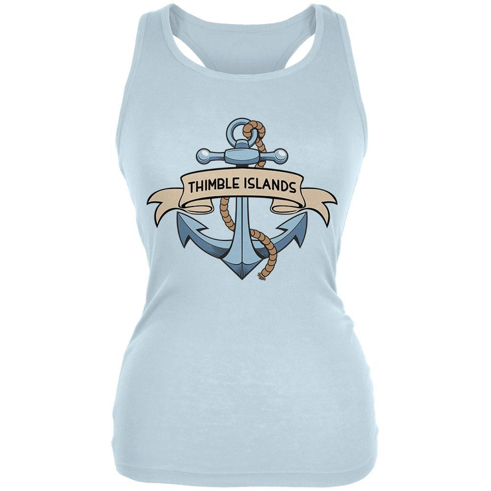 Anchor at Thimble Islands Juniors Soft Tank Top Juniors Tank Tops Old Glory 2XL Blue
