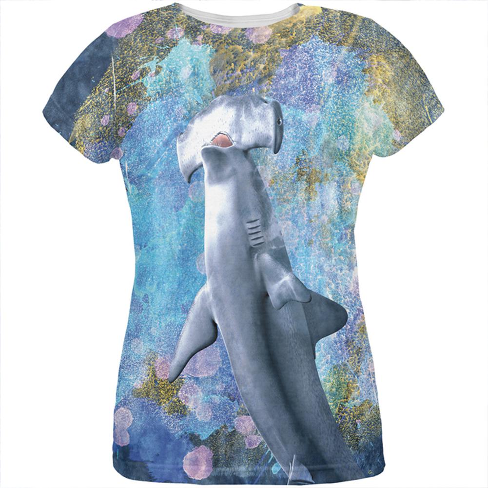 Hammerhead Distressed Splatter All Over Womens T Shirt Women's T-Shirts Old Glory 2XL Multi