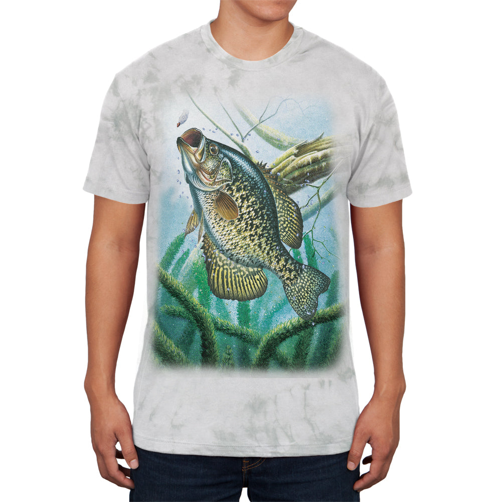 Action Crappie Fishing Men's Soft T Shirt Men's T-Shirts Old Glory 2XL Soft Green Triblend