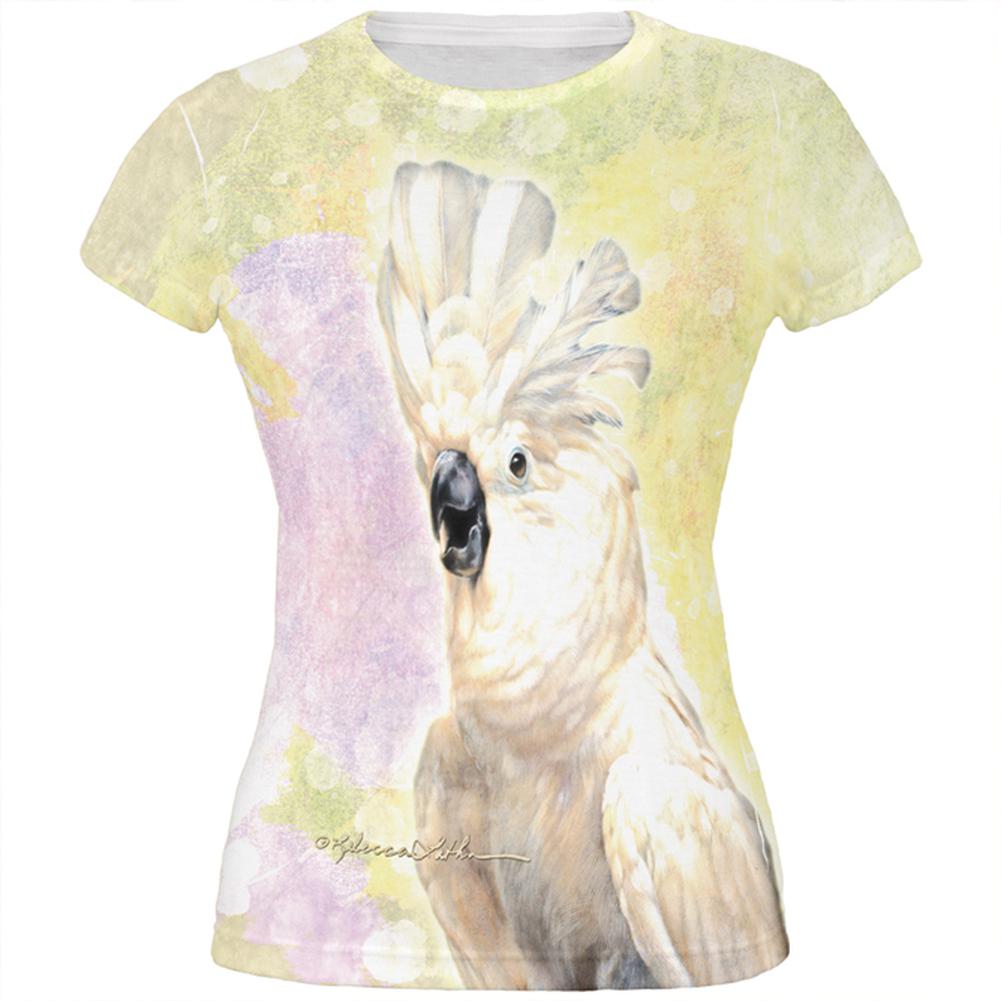 Screaming Cockatoo All Over Juniors T Shirt Juniors T-Shirts Old Glory 2XL Multi