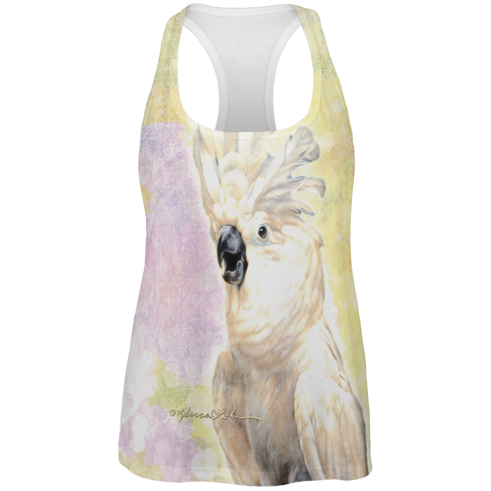 Screaming Cockatoo All Over Womens Work Out Tank Top Women's Tank Tops Old Glory 2XL Multicolored