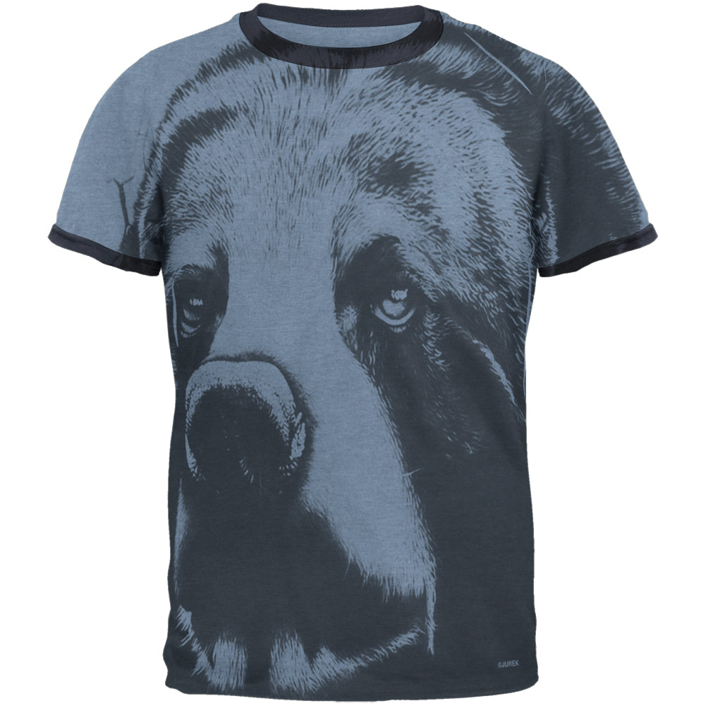 Spirit Bear Mens Ringer T Shirt Men's T-Shirts global 2XL Heather Blue-Navy