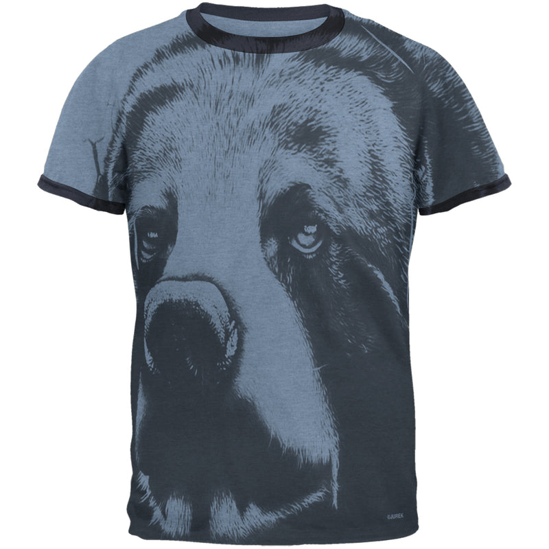 Spirit Bear Mens Ringer T Shirt Men's T-Shirts global 2XL Heather Blue-Navy