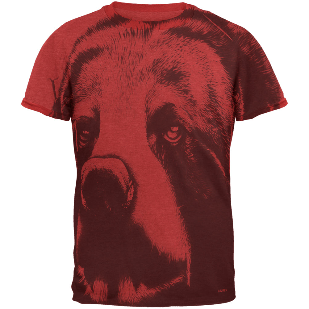 Spirit Bear Mens Ringer T Shirt Men's T-Shirts global 2XL Heather Red-Red