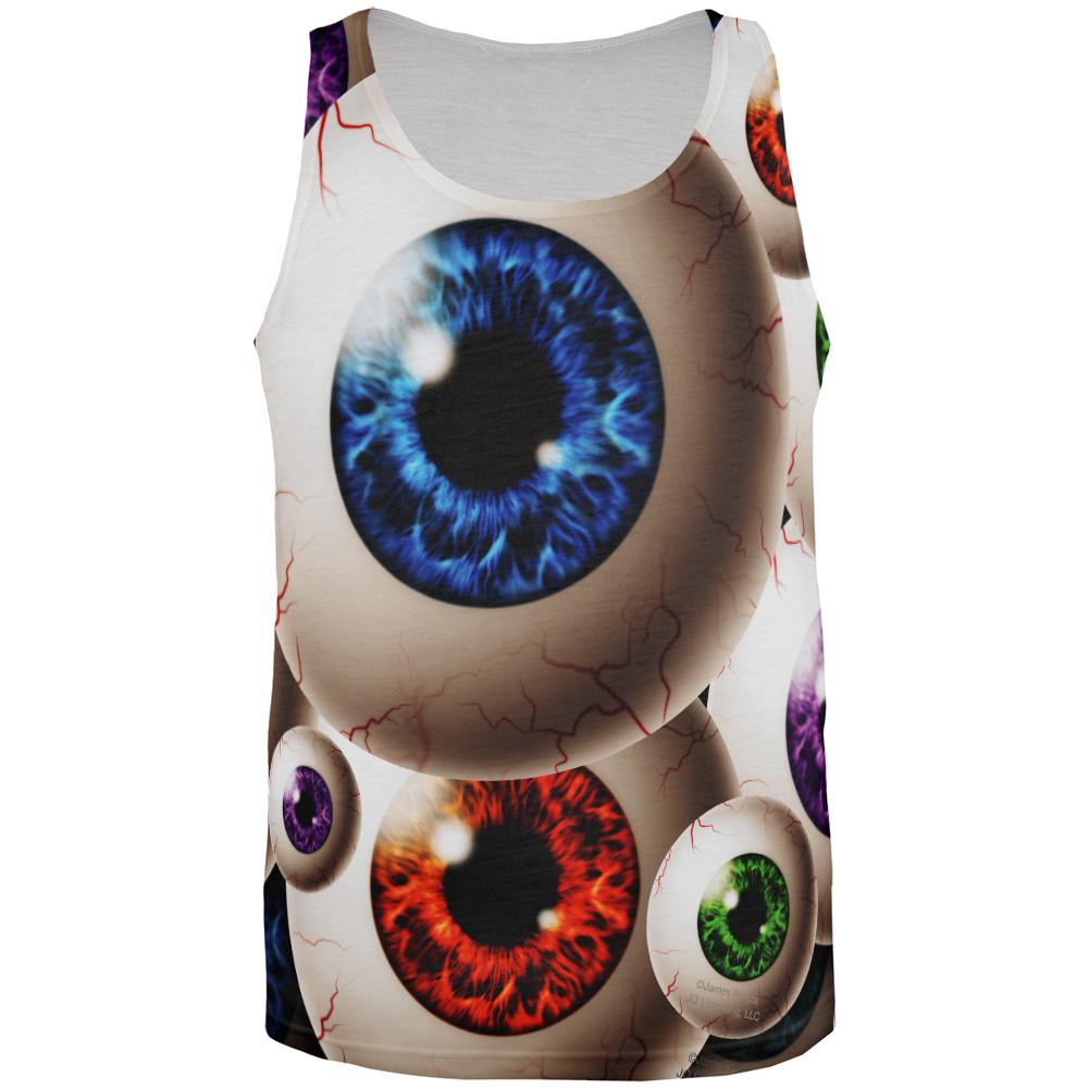 Creepy Watcher Eyeballs All Over Mens Tank Top Men's Tank Tops Old Glory 3XL Multi