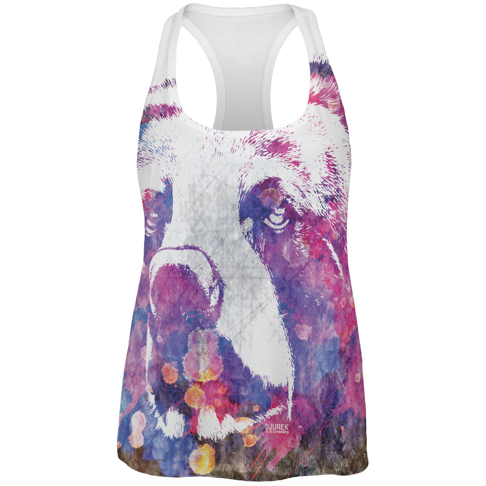 Spirit Bear Splatter All Over Womens Work Out Tank Top Women's Tank Tops global 2XL Multicolored