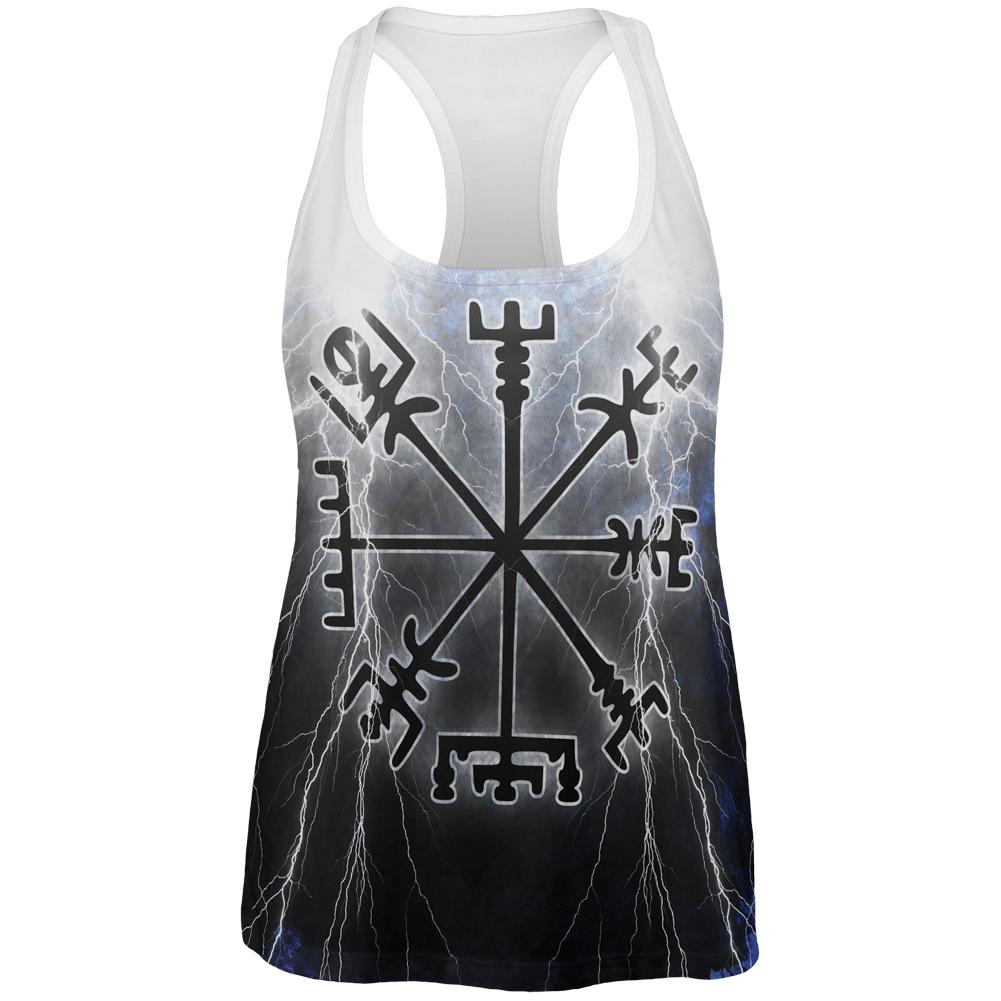 Vegvisir Nordic Viking Storm Compass All Over Womens Work Out Tank Top Women's Tank Tops Old Glory 2XL Multi