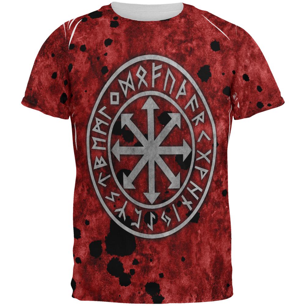 Viking Warrior Chaos Symbol All Over Mens T Shirt Men's T-Shirts Old Glory 2XL Multi
