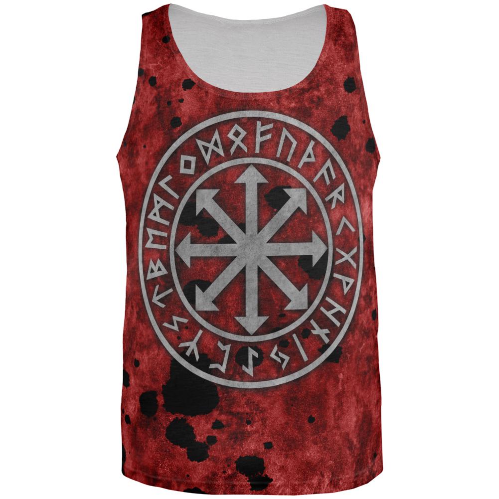 Viking Warrior Chaos Symbol All Over Mens Tank Top Men's Tank Tops Old Glory 3XL Multi