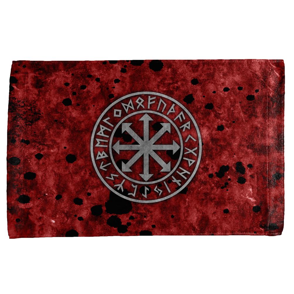 Viking Warrior Chaos Symbol All Over Hand Towel Hand Towel Old Glory OS Multi
