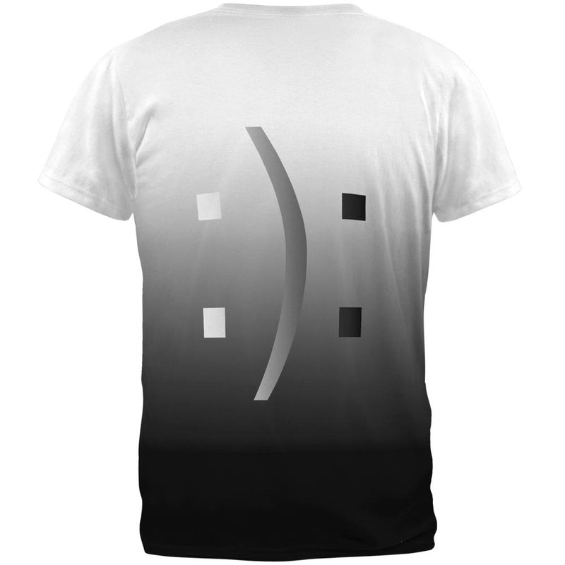 Bipolar Emoticon Faded All Over Mens T Shirt Men's T-Shirts Old Glory