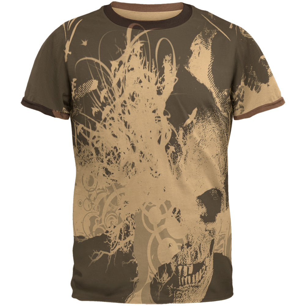 Subliminal Messages Mens Ringer T Shirt Men's T-Shirts Old Glory 2XL Brown