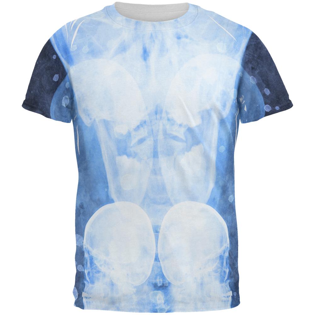 Dead Inside Skull X-Ray Splatter All Over Mens T Shirt Men's T-Shirts Old Glory 2XL Multi