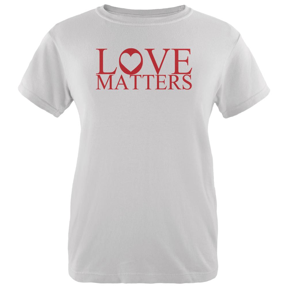 Love Matters Womens T Shirt Women's T-Shirts Old Glory 2XL White