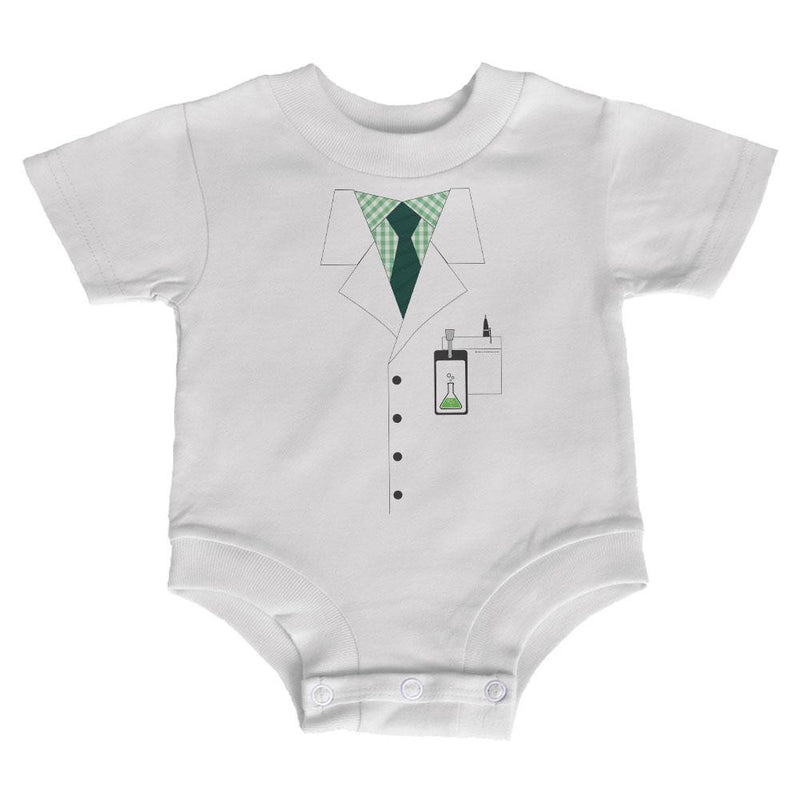 Halloween Scientist Costume Baby T Shirt Baby One Piece Old Glory 24MO White