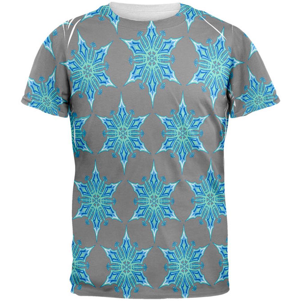 Snowflakes All Over Mens T Shirt Men's T-Shirts Old Glory 2XL Multi