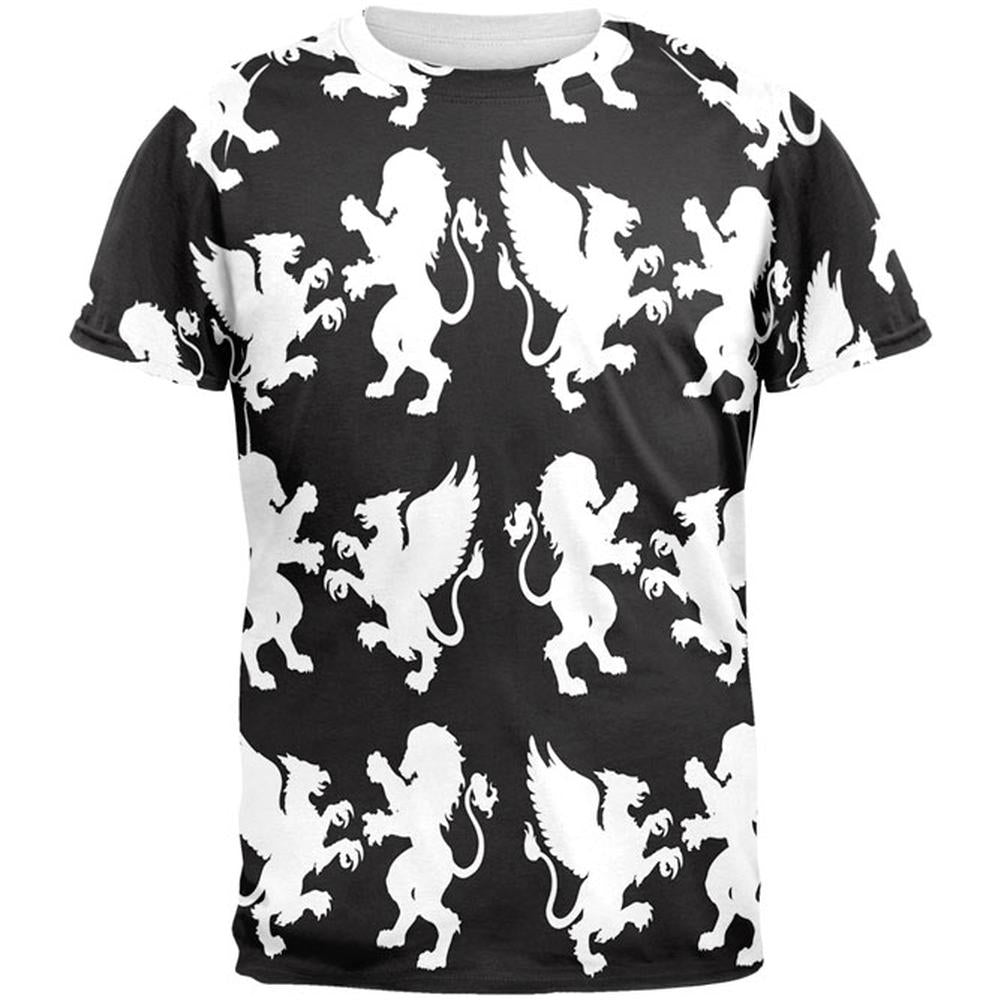 Griffin Lion Battle All Over Mens T Shirt Men's T-Shirts Old Glory 2XL Multi