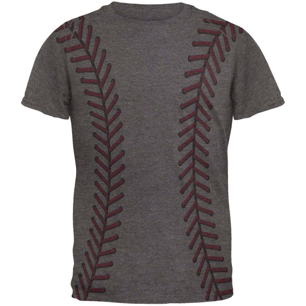 Baseball Stitches Mens Soft T Shirt Men's T-Shirts global 2XL Charcoal Heather