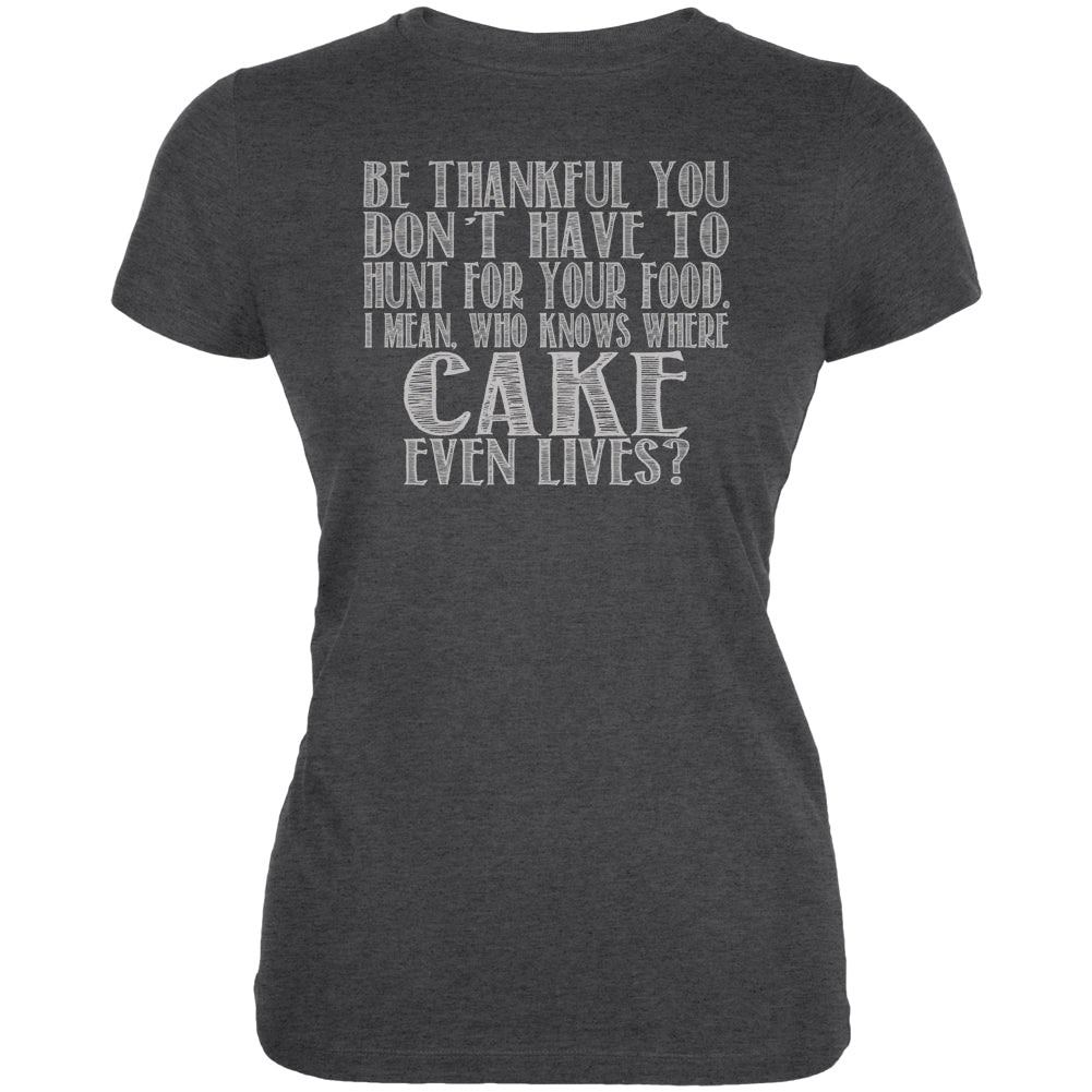 Hunt For Cake Juniors Soft T Shirt Juniors T-Shirts Old Glory 2XL Deep Heather