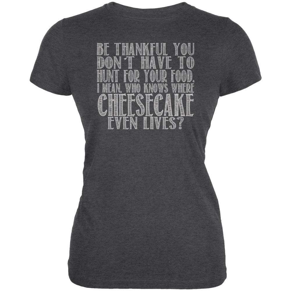 Hunt For Cheesecake Juniors Soft T Shirt Juniors T-Shirts Old Glory 2XL Deep Heather
