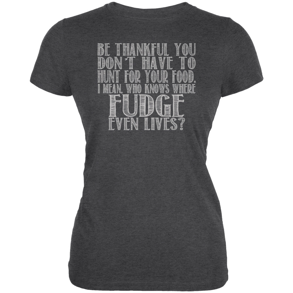 Hunt For Fudge Juniors Soft T Shirt Juniors T-Shirts Old Glory 2XL Deep Heather