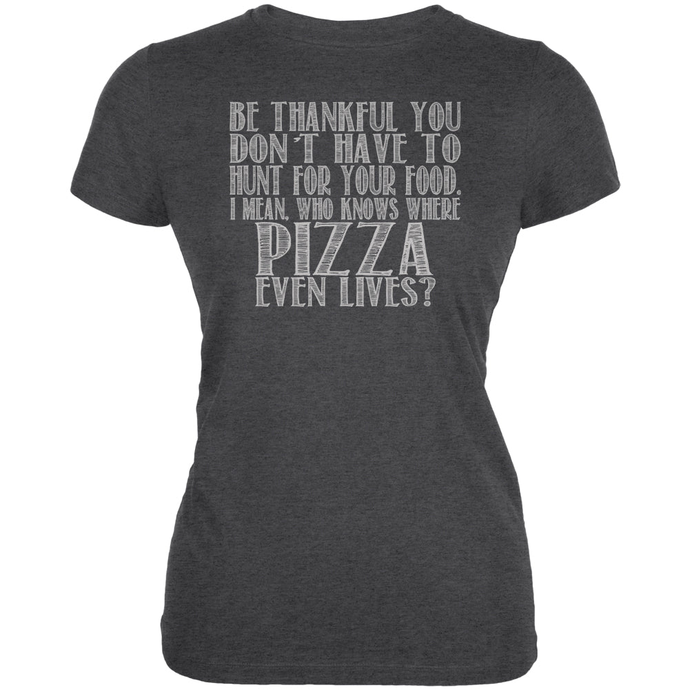 Hunt For Pizza Juniors Soft T Shirt Juniors T-Shirts Old Glory 2XL Deep Heather