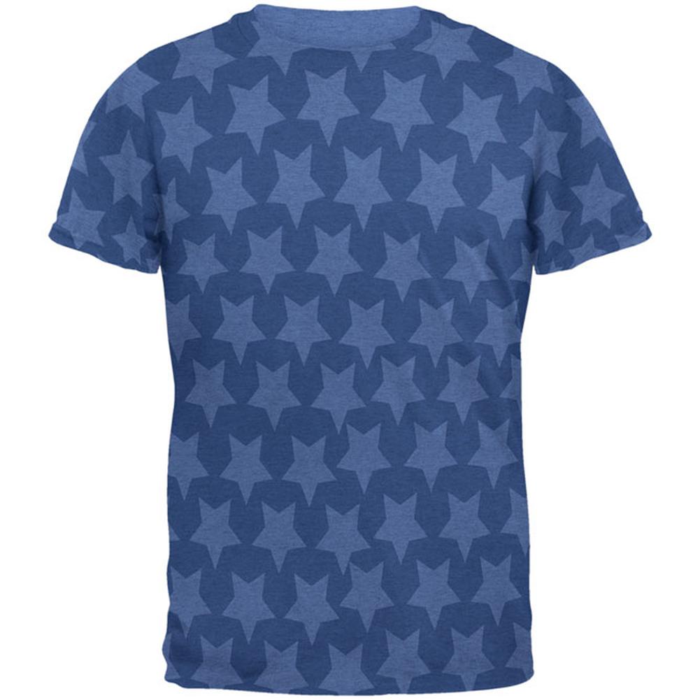 4th of July Stars Mens T Shirt Men's T-Shirts Old Glory 2XL Heather Royal