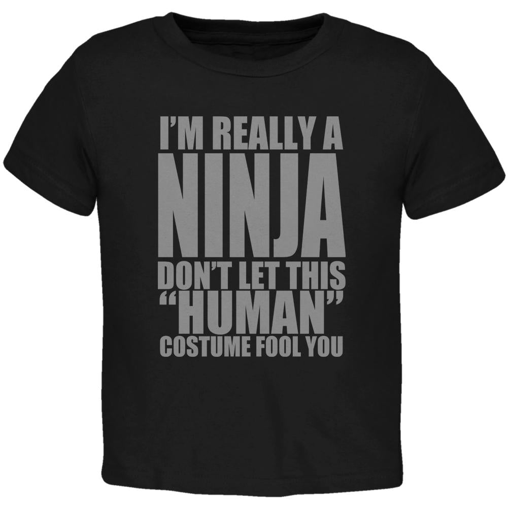 Halloween Human Ninja Costume Toddler T Shirt Youth T-Shirts Old Glory 2T Black