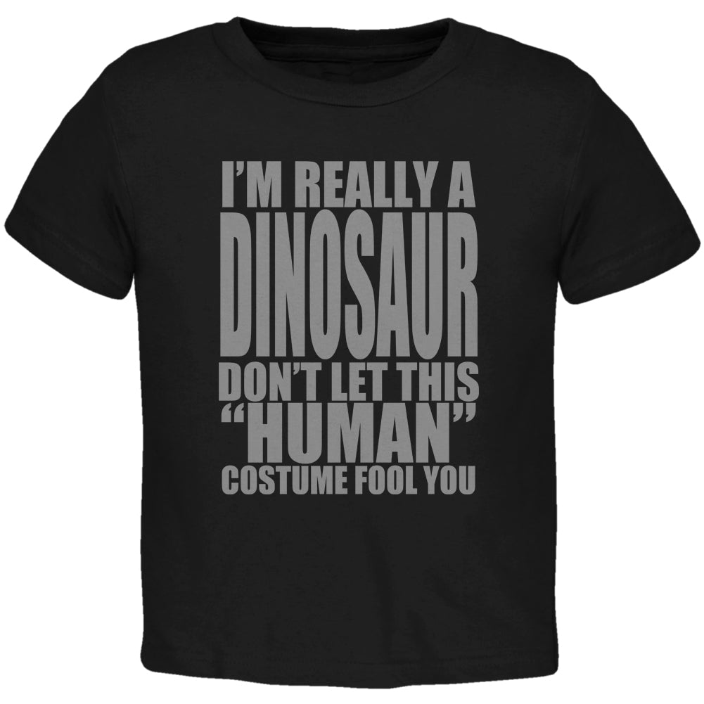 Halloween Human Dinosaur Costume Toddler T Shirt Toddler T-Shirts Old Glory 2T Black