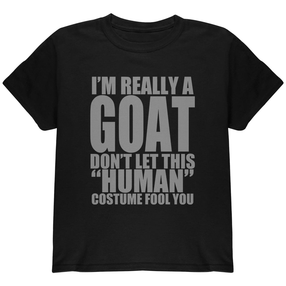 Halloween Human Goat Costume Youth T Shirt Youth T-Shirts Old Glory YLG Black