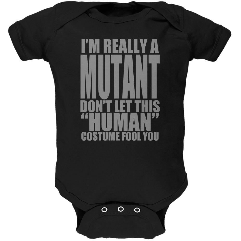 Halloween Human Mutant Costume Soft Baby One Piece Baby One Piece Old Glory 0-3M Black