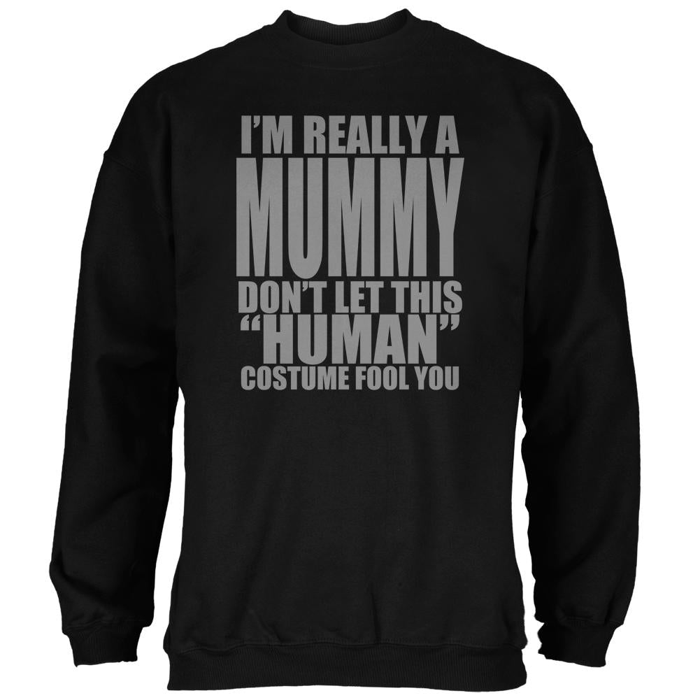 Halloween Human Mummy Costume Mens Sweatshirt Men's Sweatshirts Old Glory 2XL Black