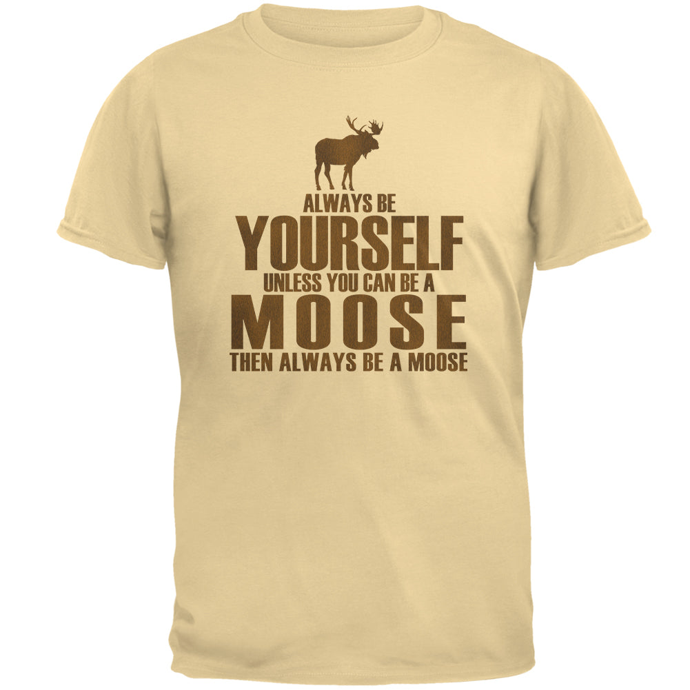 Always Be Yourself Moose Mens T Shirt Men's T-Shirts Old Glory 2XL Yellow