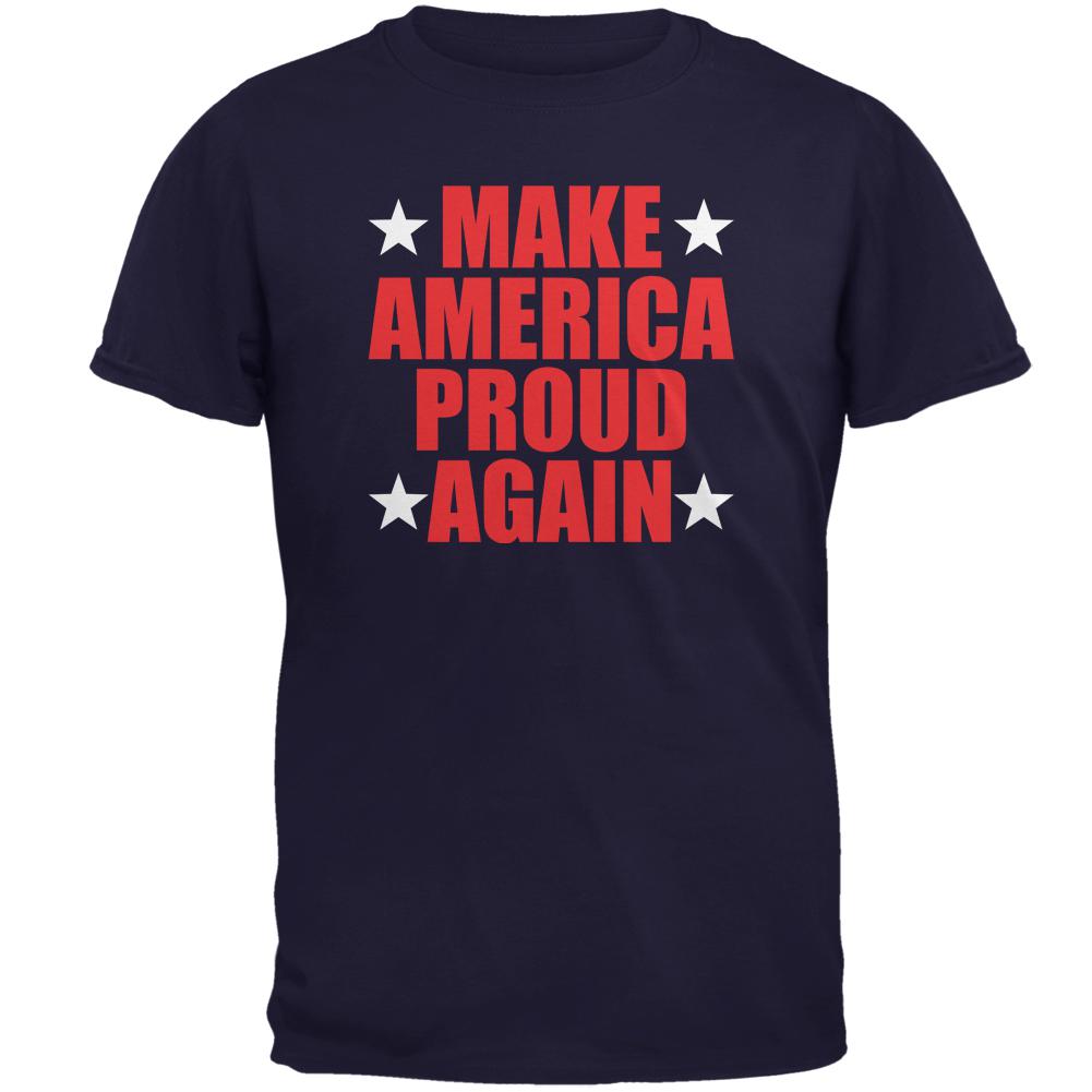 Election 2016 Make America Proud Again Mens T Shirt Men's T-Shirts Old Glory 2XL Navy
